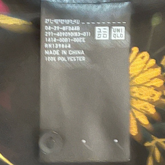 Uniqlo Black Floral Midi Dress gently worn - Picture 8 of 15